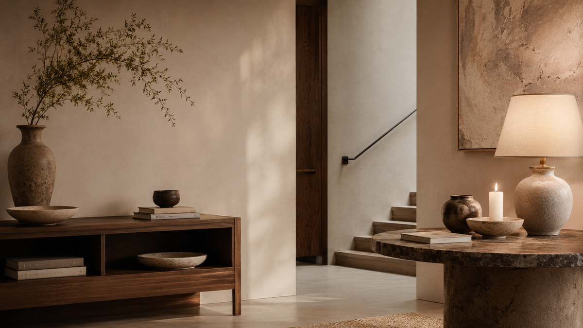 Warm minimalist home decor collection image